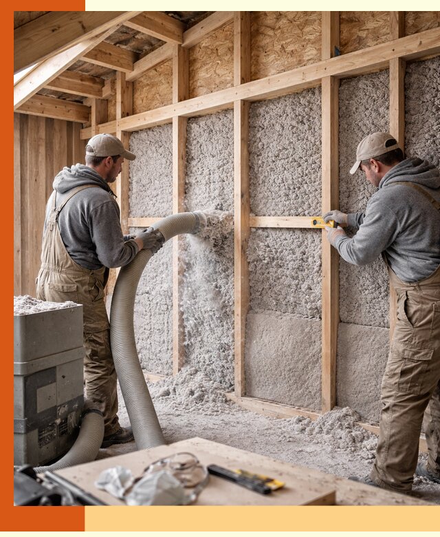 Утепление эковатой стен, потолков и перекрытий в Туймазах