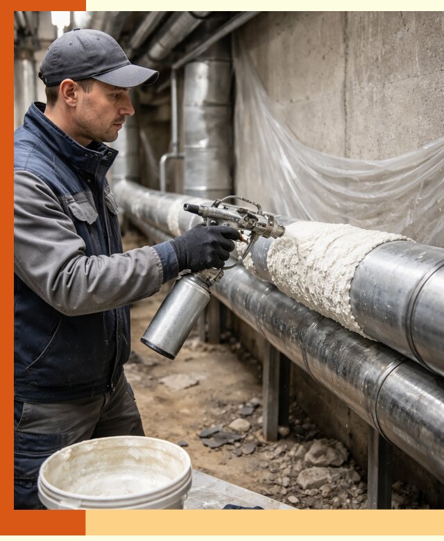 Утепление труб жидкой теплоизоляцией в Туймазах