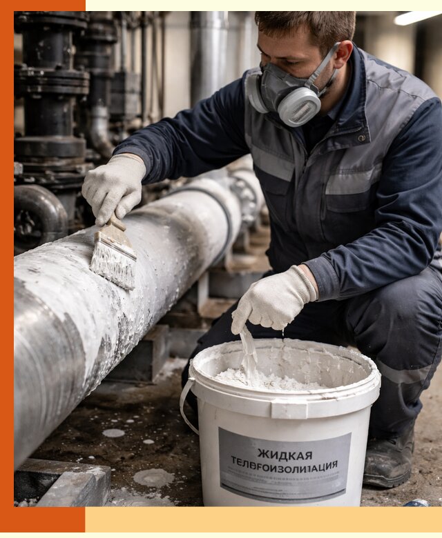 Утепление оборудования жидкой теплоизоляцией в Туймазах