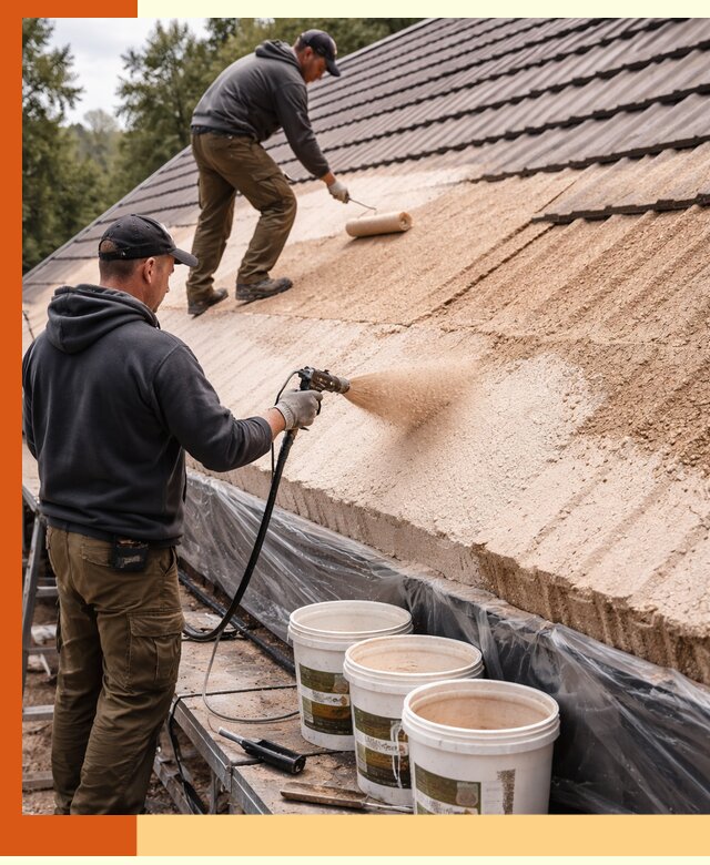 Утепление кровли жидкой пробкой в Туймазах для домов и зданий