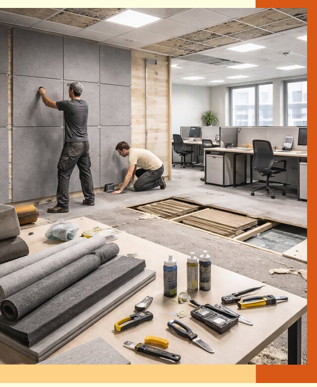 Профессиональная шумоизоляция офиса в Туймазах от 6878 руб. за м2 | ТепломастерТмз