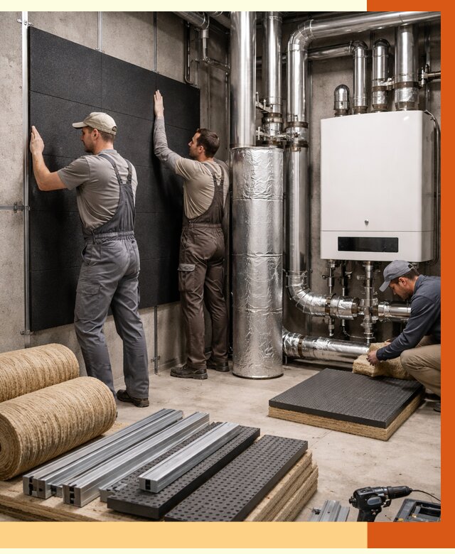 Шумоизоляция котельной в Туймазах от 6624 руб. под ключ | Профессиональная звукоизоляция — ТепломастерТмз