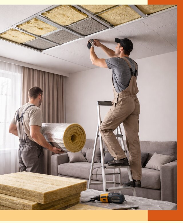 Шумоизоляция потолка в Туймазах от 2293 руб. под ключ | Профессионально — ТепломастерТмз