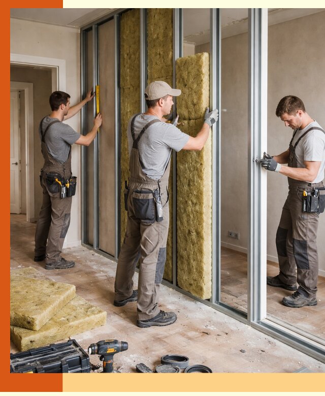 Шумоизоляция межкомнатных перегородок в Туймазах эффективно и надёжно