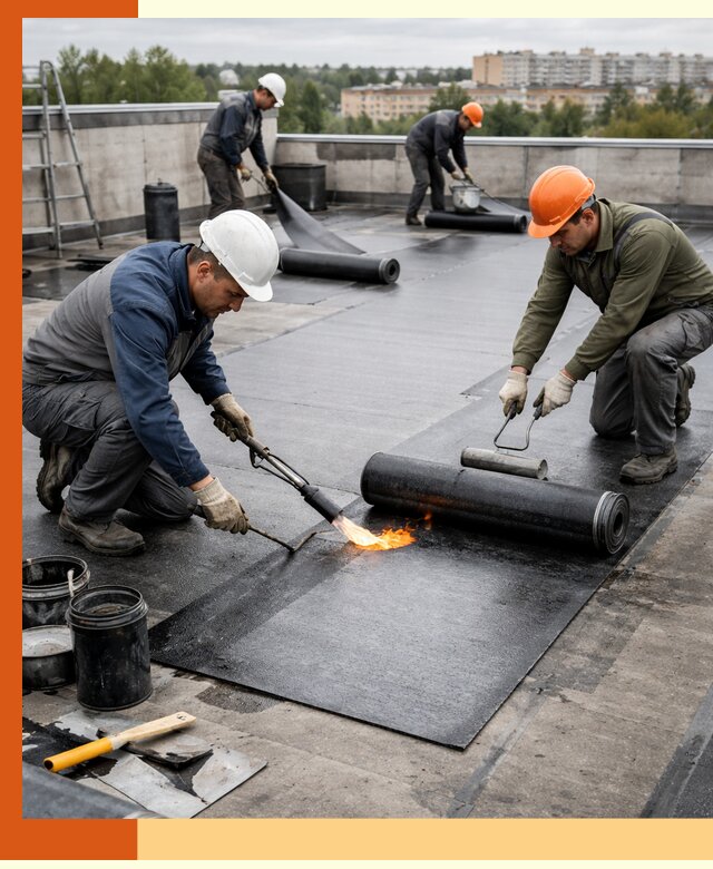 Профессиональная гидроизоляция плоской кровли в Туймазах