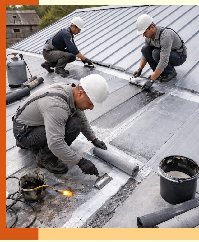 Гидроизоляция металлической кровли с гарантией в Туймазах