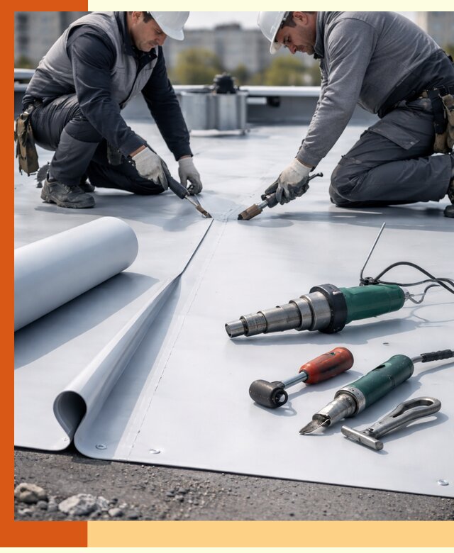 Гидроизоляция мембранной кровли в Туймазах: монтаж и ремонт быстро