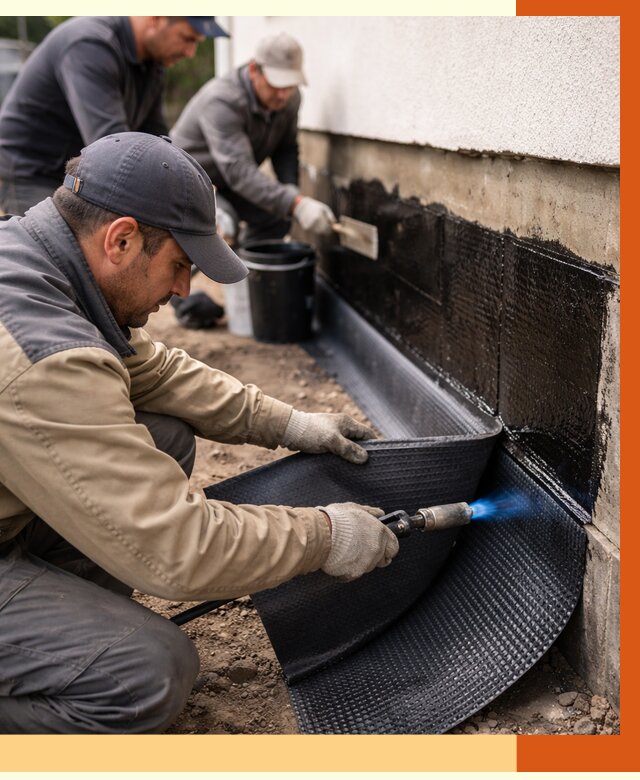 Гидроизоляция цоколя и отмостки в Туймазах от 8662 руб. — ТепломастерТмз