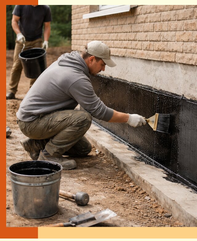 Гидроизоляция цоколя домов и зданий в Туймазах эффективными методами