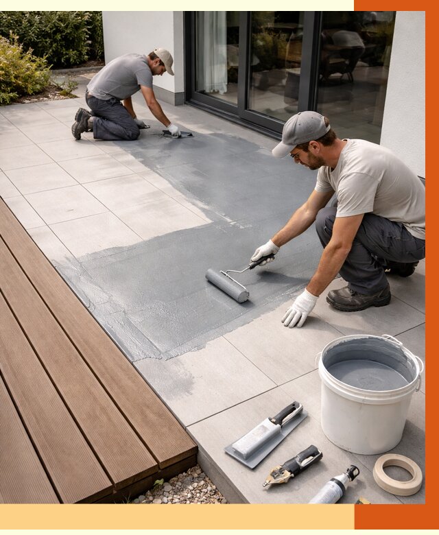 Гидроизоляция террасы в Туймазах под ключ от 7643 руб./м² | ТепломастерТмз