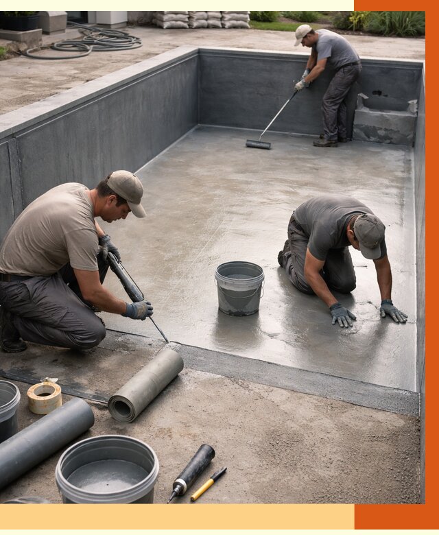 Профессиональная гидроизоляция бассейна в Туймазах от 6624 руб. за м2 | ТепломастерТмз