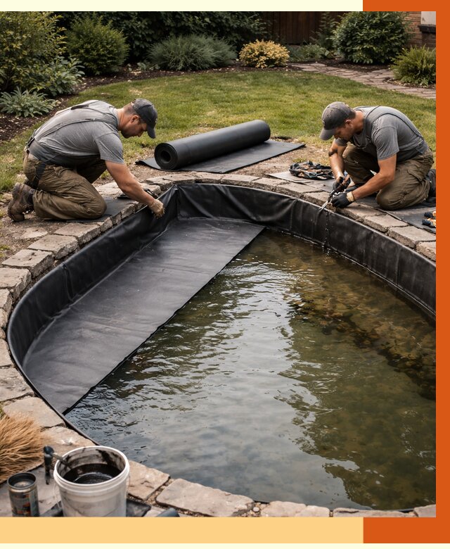 Гидроизоляция пруда в Туймазах от 15285 руб. под ключ | ТепломастерТмз профессионально