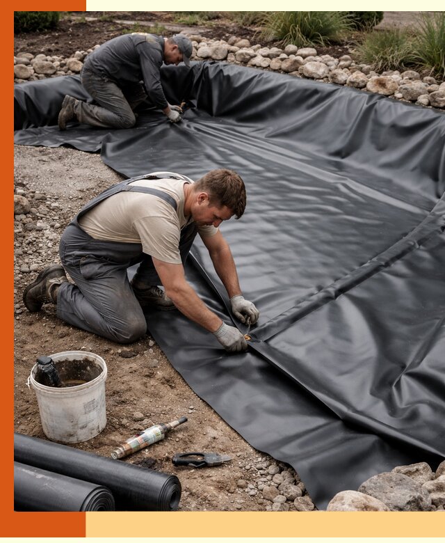 Гидроизоляция пруда в Туймазах: надежная защита и герметизация