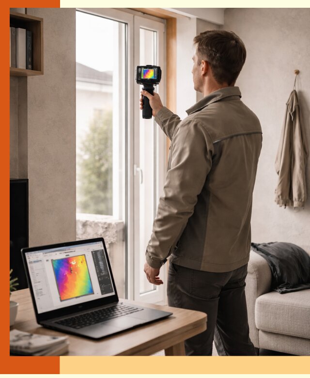 Тепловизионное обследование квартиры в Туймазах для поиска утечек тепла