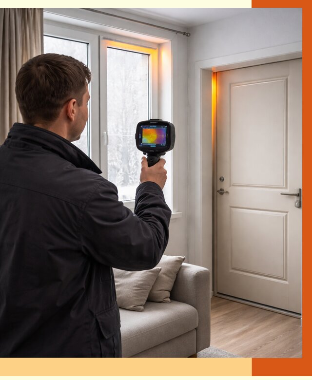 Тепловизионное обследование окон и дверей в Туймазах от 4586 руб. | ТепломастерТмз