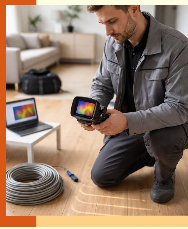 Тепловизионное обследование тёплого пола в Туймазах для точной диагностики