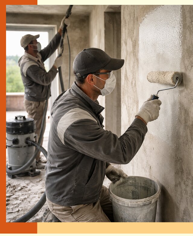 Подготовка поверхности под напыление утеплителя в Туймазах