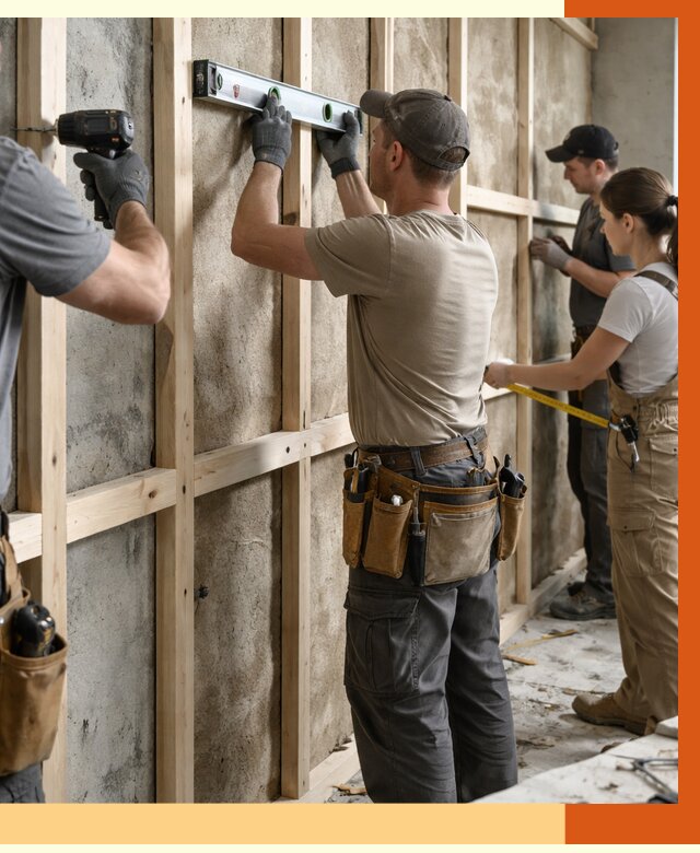 Монтаж обрешетки под утепление в Туймазах от 1172 руб/м² | Заказать у ТепломастерТмз